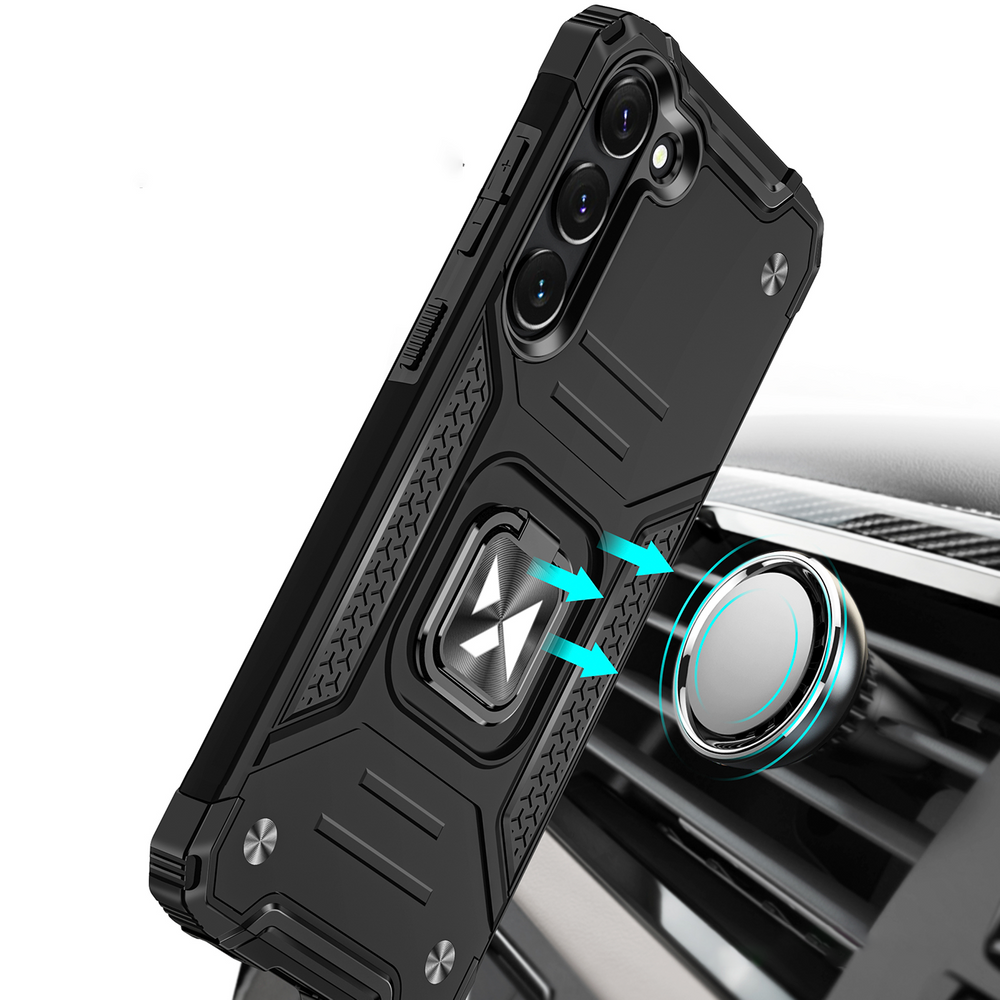 Wozinsky Ring Armor case til Samsung Galaxy S23+ pansret cover magnetisk holder ring sort