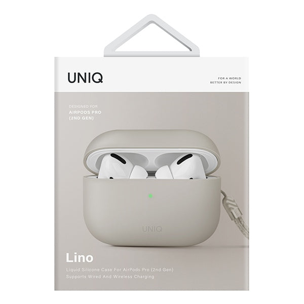 Uniq Lino-hylster til AirPods Pro 2 - beige