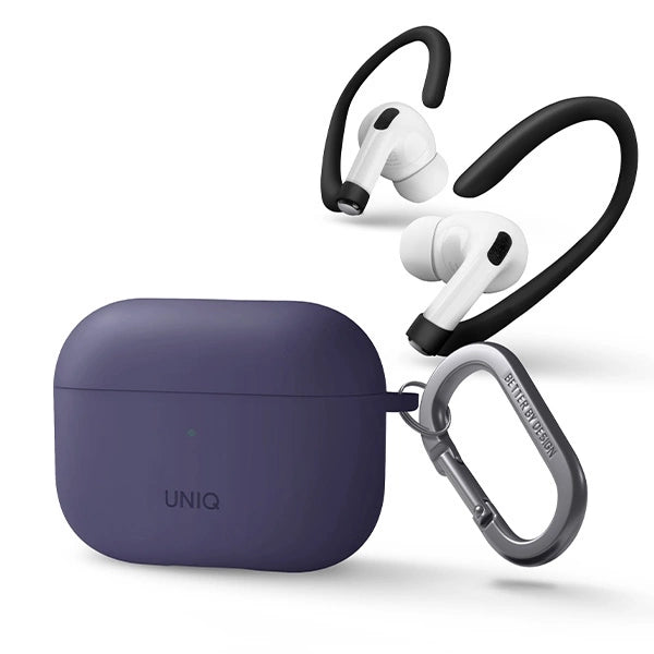 Uniq Nexo-hylster til AirPods Pro 2 + ørehak - lilla