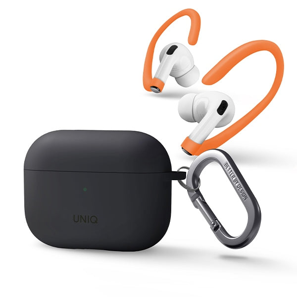 Uniq Nexo-hylster til AirPods Pro 2 + ørehakke - grå