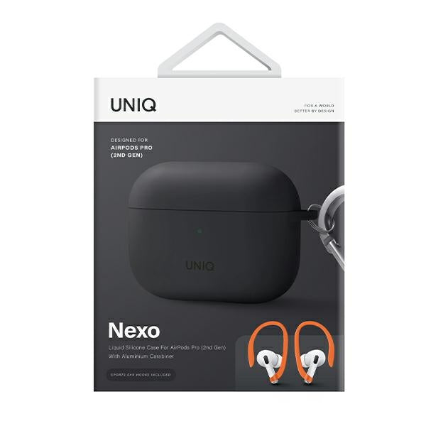 Uniq Nexo-hylster til AirPods Pro 2 + ørehakke - grå