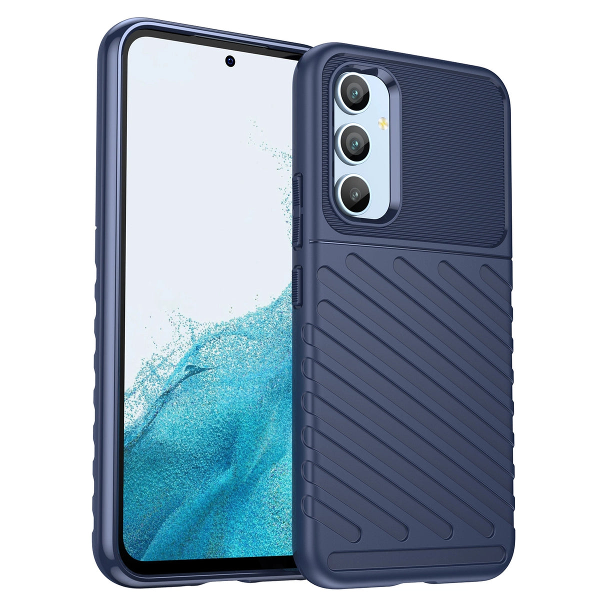 Thunder Case til Samsung Galaxy A54 5G silikone pansret cover blå