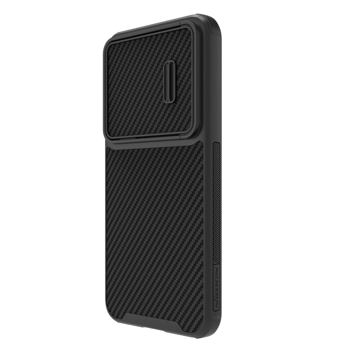 Nillkin Syntetisk Fiber S Case til Samsung Galaxy S23, kamera cover, sort