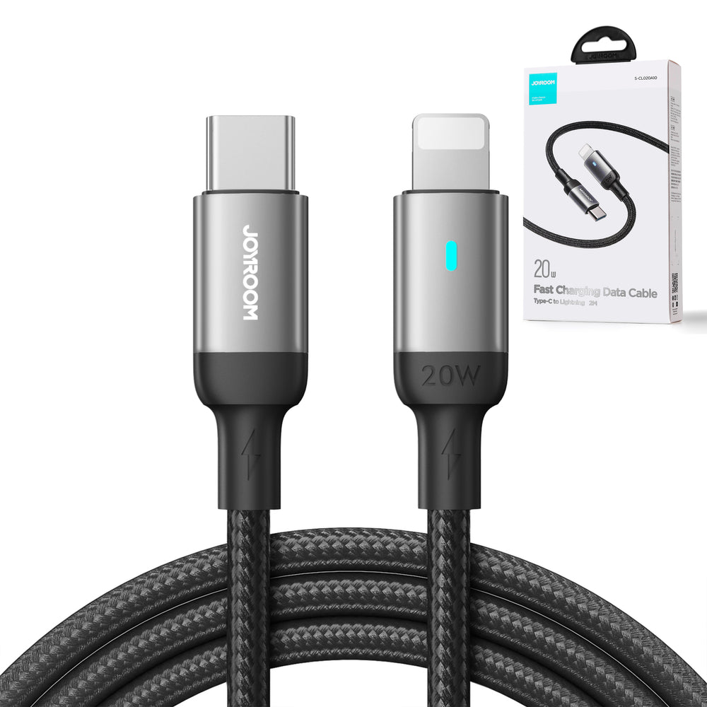 Joyroom Extraordinary Series A10 Lightning / USB-C PD 20W kabel 1,2 m - sort