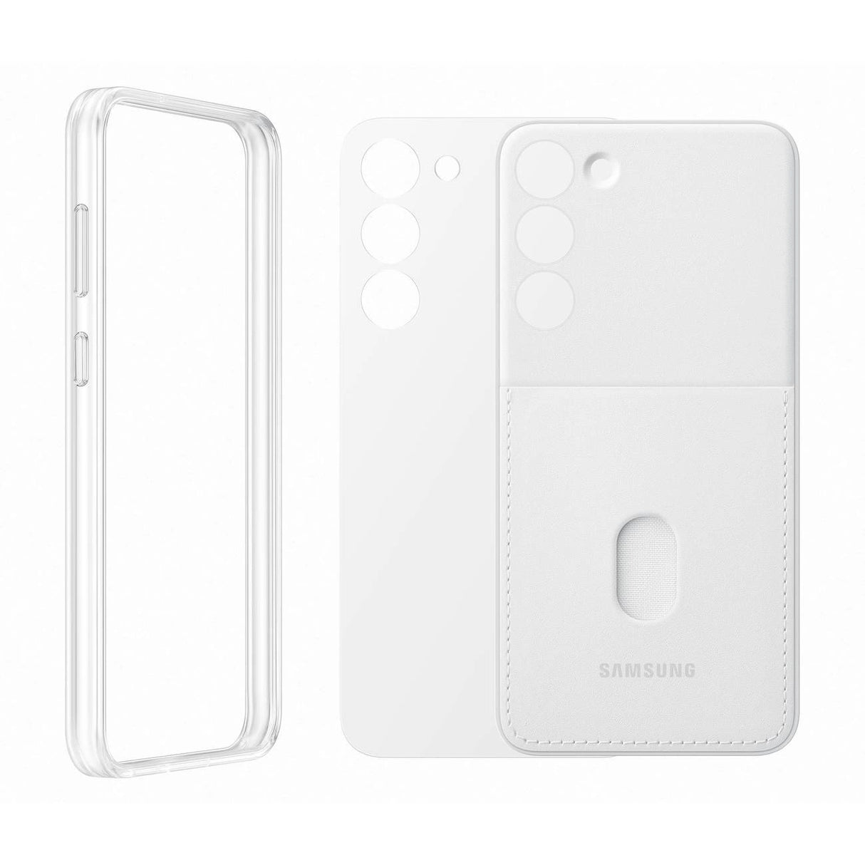 Samsung Frame Cover til Samsung Galaxy S23+-kasse med udskiftelig bagside hvid (EF-MS916CWEGWW)