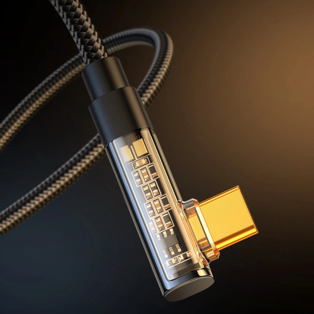 Joyroom Gaming Cable S-UC027A6 USB-C (vinklet) / USB-A (ret) 3A 1,2 m - sort