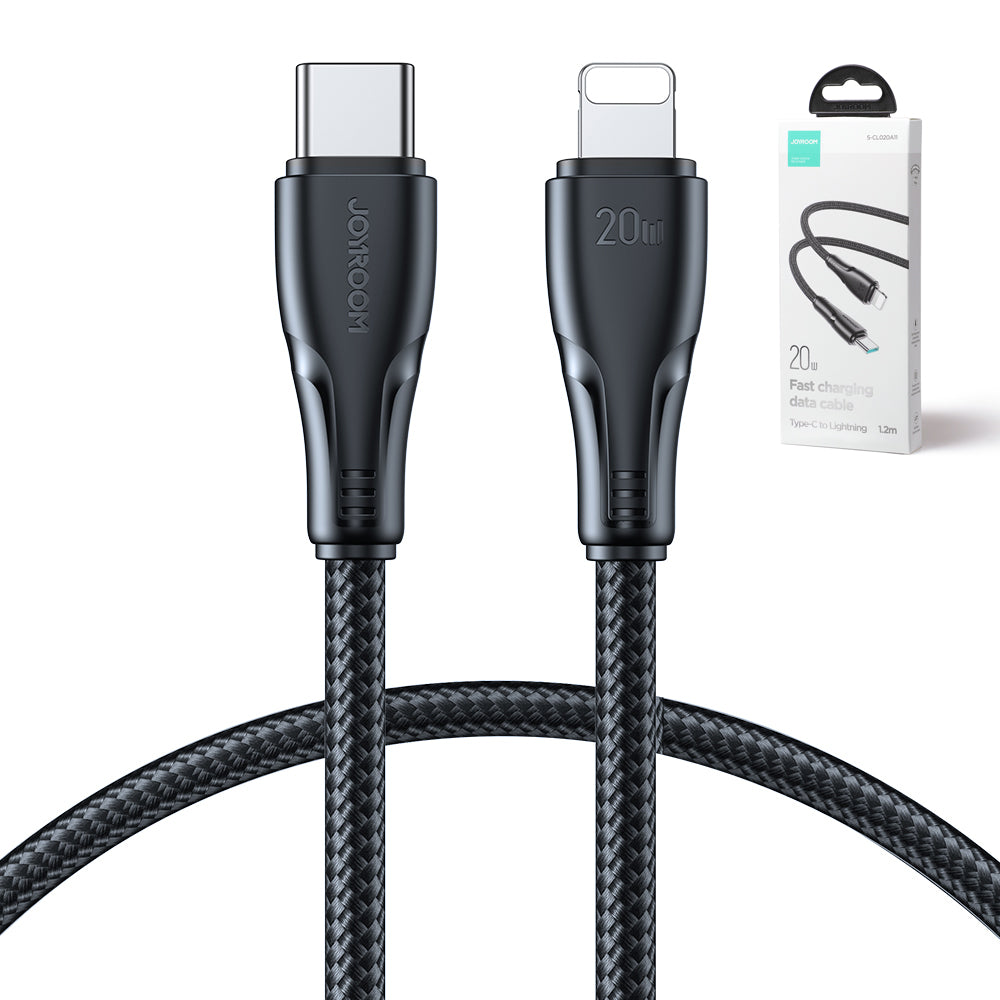 Joyroom Surpass Series A11 Lightning / USB-C 20W 1,2 m kabel - sort