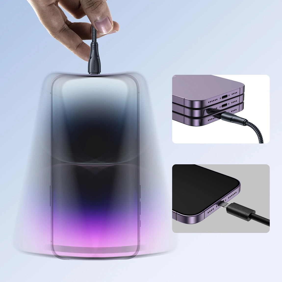 Joyroom Surpass Series A11 USB-A / Lightning 2.4A Kabel 1,2 m - sort