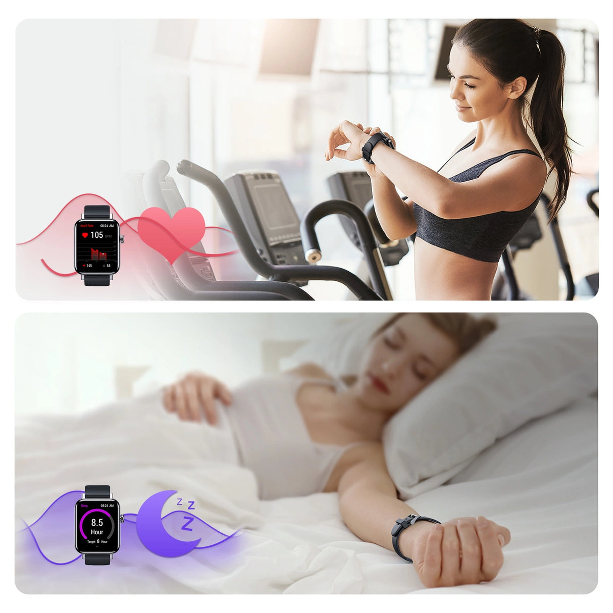 Joyroom Fit-Life JR-FT5 smartwatch med svarfunktion / IP68 beskyttelse - sort