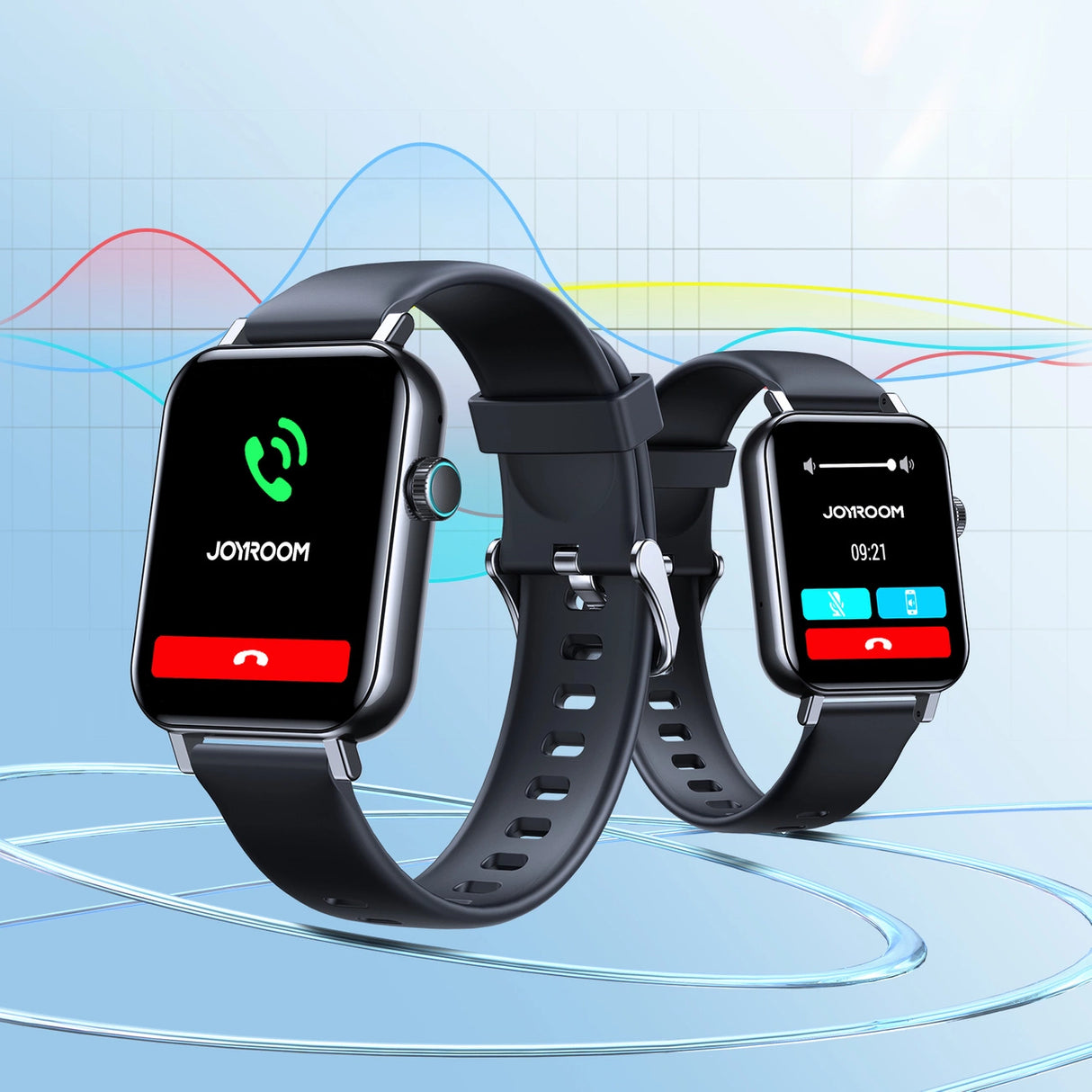 Joyroom Fit-Life JR-FT5 smartwatch med svarfunktion / IP68 beskyttelse - sort