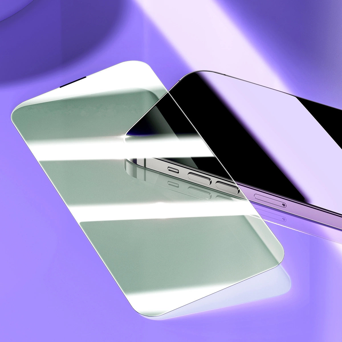 Baseus Full Screen Tempered Glass til iPhone 14 Pro med Anti Blue Light Filter og 0.3mm Speaker Cover + Montering Frame