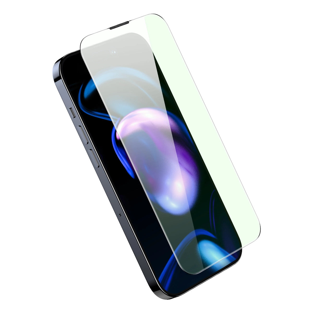 Baseus Full Screen Tempered Glass til iPhone 14 Pro med Anti Blue Light Filter og 0.3mm Speaker Cover + Montering Frame