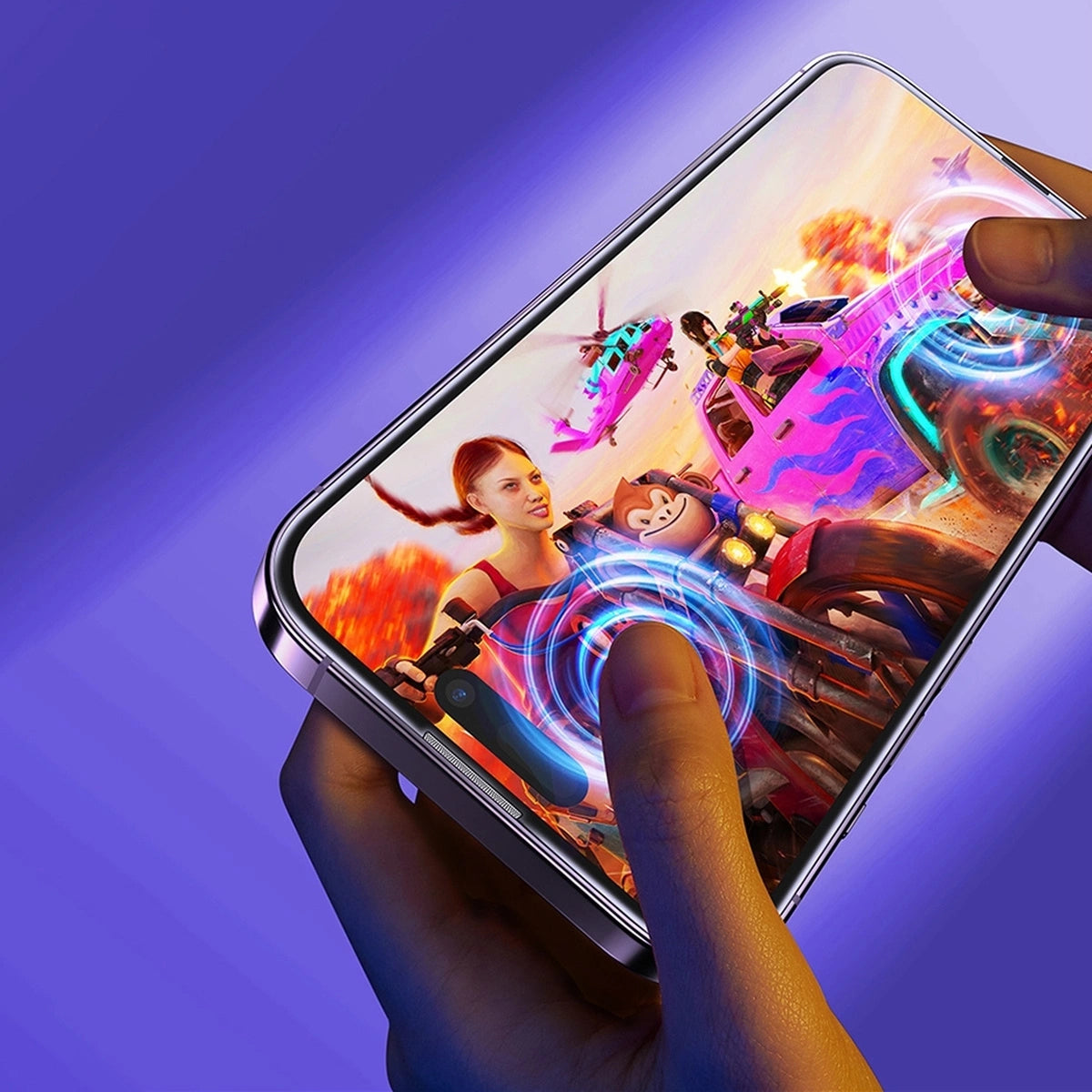 Baseus Full Screen Tempered Glass til iPhone 14 Pro med højttaler dækning 0,3 mm + monteringsramme