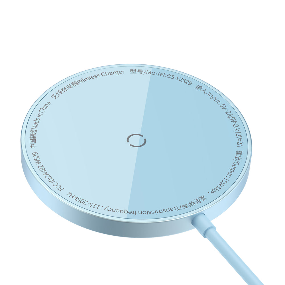 Baseus Simple Mini3 magnetic charger MagSafe Qi 15W blue
