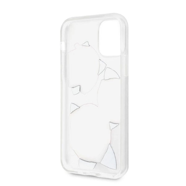 Guess GUHCN58ROSTRT iPhone 11 Pro gennemsigtige hardcase Flower Desire Pink & White Rose