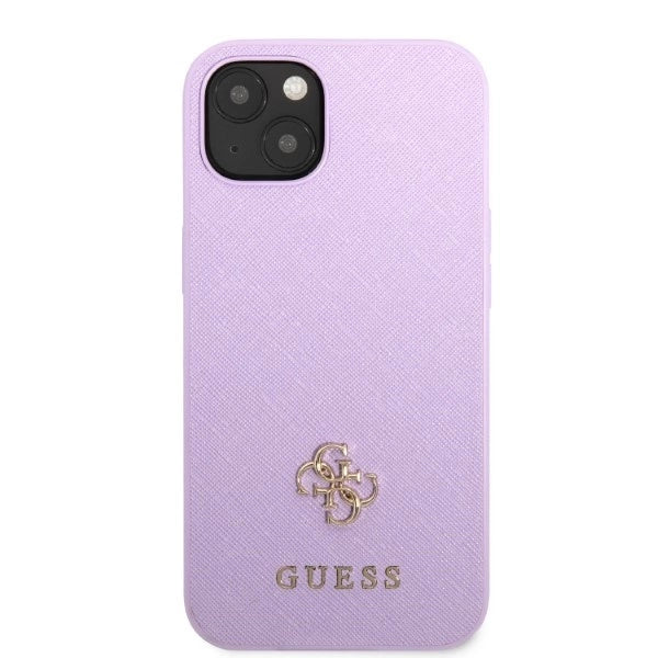 Guess GUHCP13SPS4MU iPhone 13 mini 5.4" lilla/lila hardcase Saffiano 4G Små metal logo