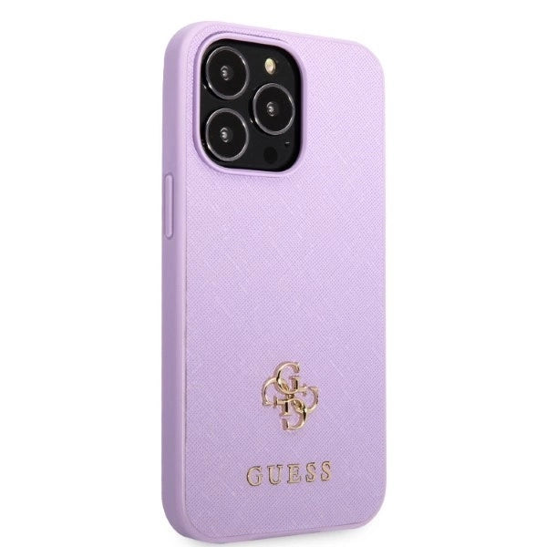 Guess GUHCP13XPS4MU iPhone 13 Pro Max 6.7" lilla/lila hardcase Saffiano 4G Små metal logo