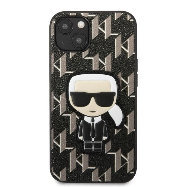 Karl Lagerfeld KLHCP13SPMNIKBK iPhone 13 mini 5.4" Hardcase sort/sort Monogram Ikonik Patch