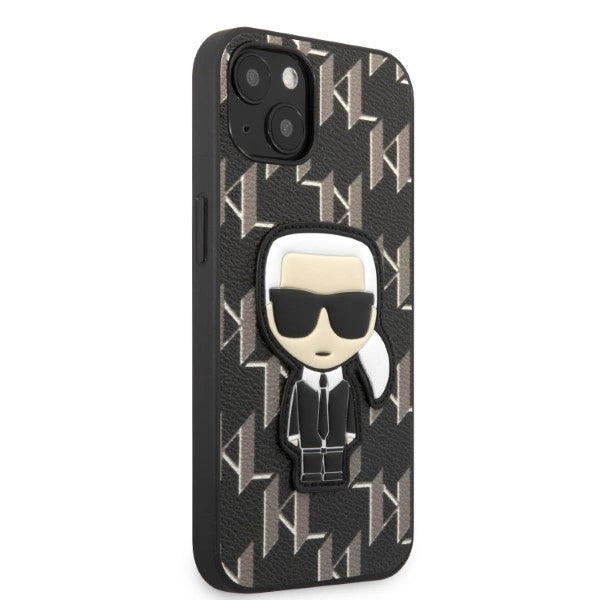 Karl Lagerfeld KLHCP13SPMNIKBK iPhone 13 mini 5.4" Hardcase sort/sort Monogram Ikonik Patch