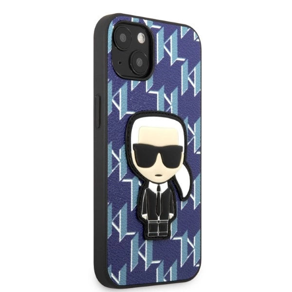 Karl Lagerfeld KLHCP13SPMNIKBL iPhone 13 mini 5.4" Hardcase blå/blå Monogram Ikonik Patch