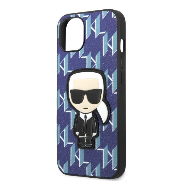 Karl Lagerfeld KLHCP13SPMNIKBL iPhone 13 mini 5.4" Hardcase blå/blå Monogram Ikonik Patch