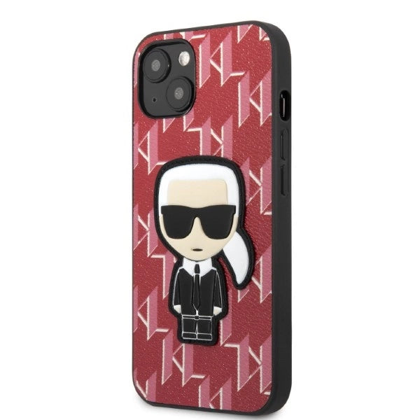 Karl Lagerfeld KLHCP13SPMNIKPI iPhone 13 mini 5.4" Hardcase rød/rød Monogram Ikonik Patch
