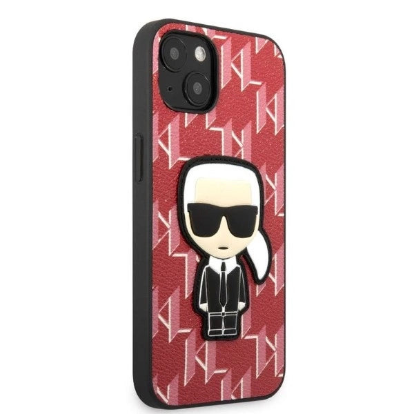 Karl Lagerfeld KLHCP13SPMNIKPI iPhone 13 mini 5.4" Hardcase rød/rød Monogram Ikonik Patch