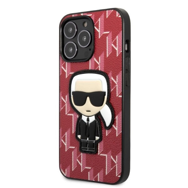 Karl Lagerfeld KLHCP13XPMNIKPI iPhone 13 Pro Max 6.7" Hardcase rød/rød Monogram Ikonik Patch