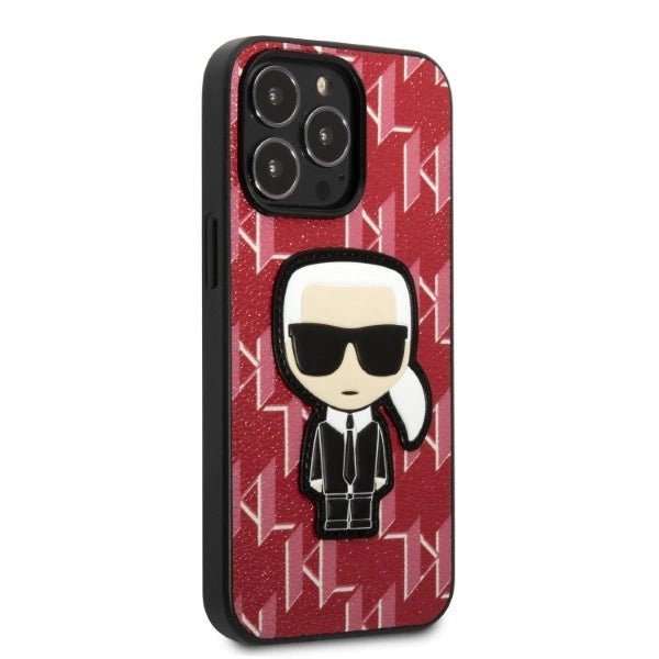 Karl Lagerfeld KLHCP13XPMNIKPI iPhone 13 Pro Max 6.7" Hardcase rød/rød Monogram Ikonik Patch