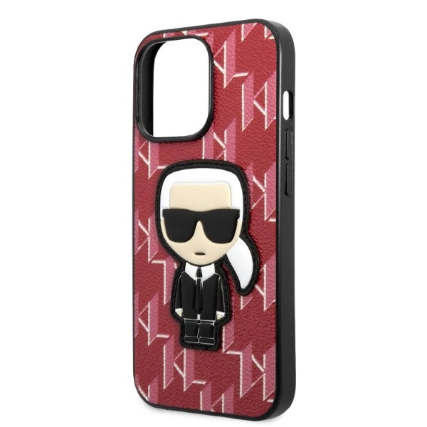 Karl Lagerfeld KLHCP13XPMNIKPI iPhone 13 Pro Max 6.7" Hardcase rød/rød Monogram Ikonik Patch
