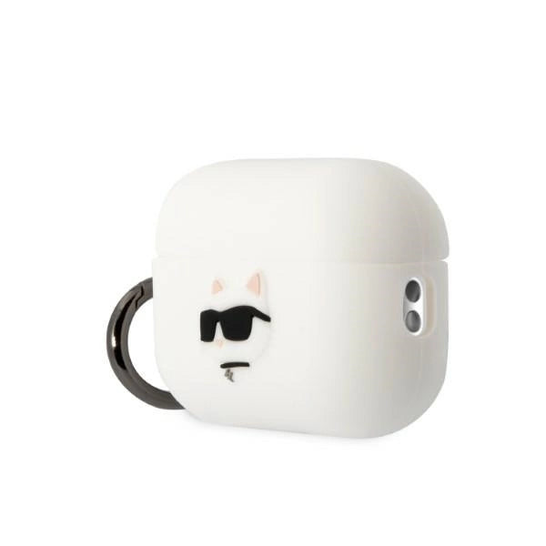 Karl Lagerfeld KLAP2RUNCHH AirPods Pro 2 cover hvid/hvid Silicone Choupette Head 3D