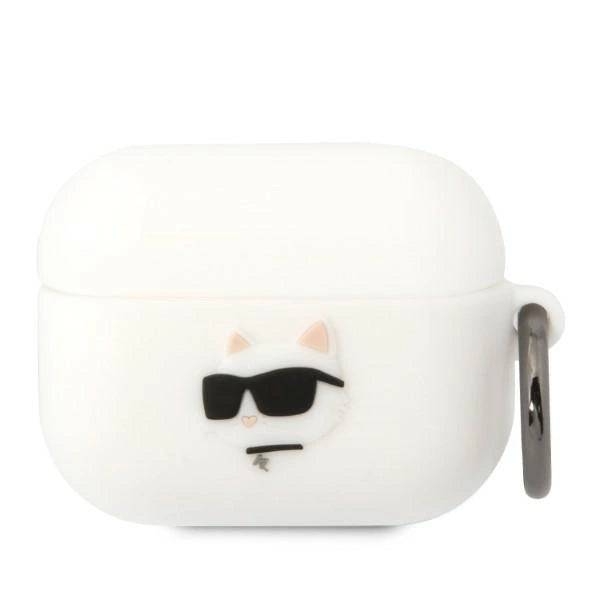 Karl Lagerfeld KLAPRUNCHH AirPods Pro cover hvid/hvid Silicone Choupette Head 3D