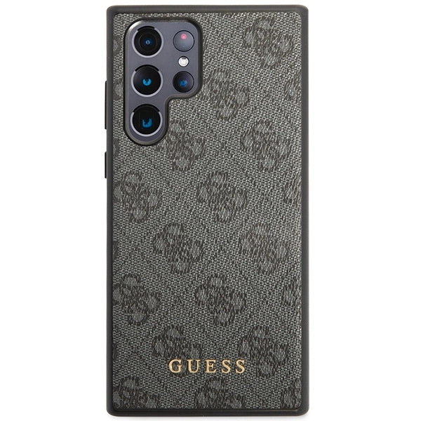 Guess GUHCS23LG4GFGR S23 Ultra S918 grå/grå hardcase 4G Metal Gold Logo
