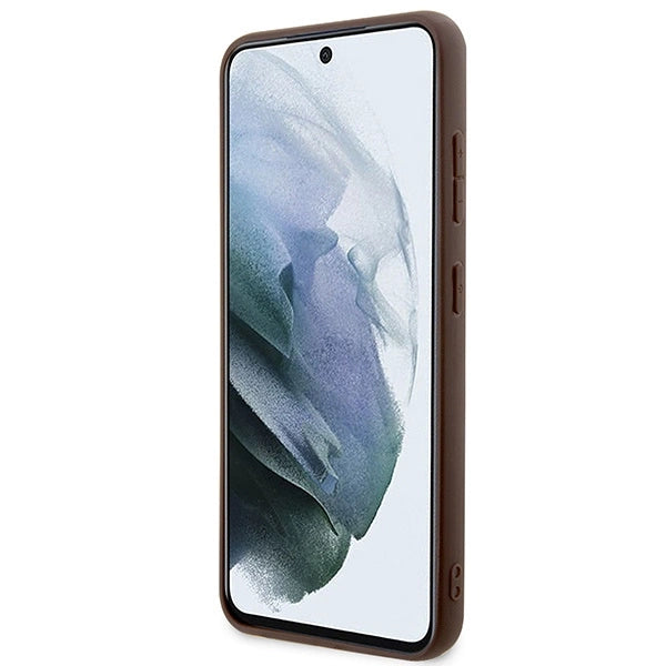 Guess GUHCS23SG4GFBR S23 S911 brun/brun hardcase 4G Metal Gold Logo