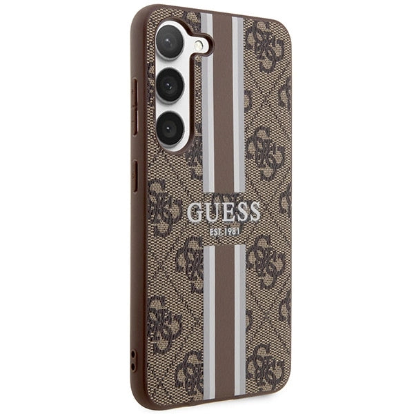 Guess GUHCS23SP4RPSW S23 S911 brun/brun hardcase 4G Printed Stripe