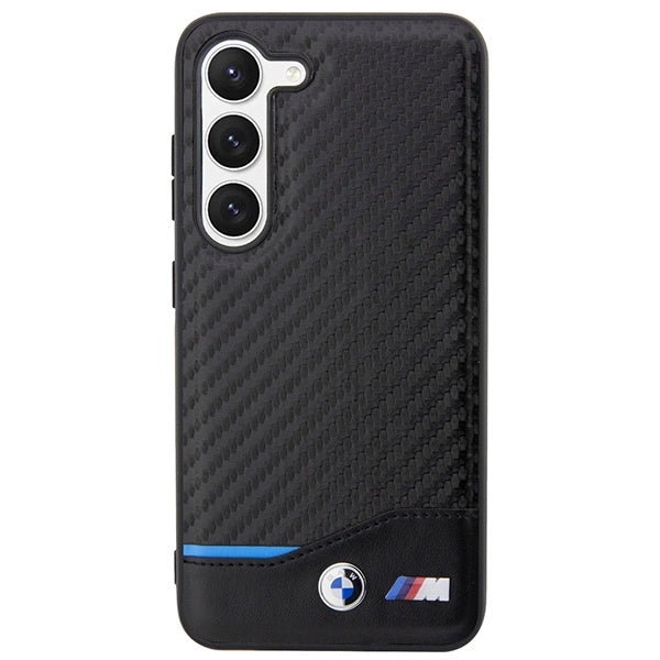 BMW Leather Carbon-foder for Samsung Galaxy S23+ - sort