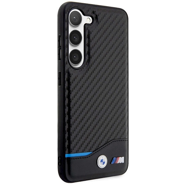 BMW Leather Carbon-foder for Samsung Galaxy S23+ - sort