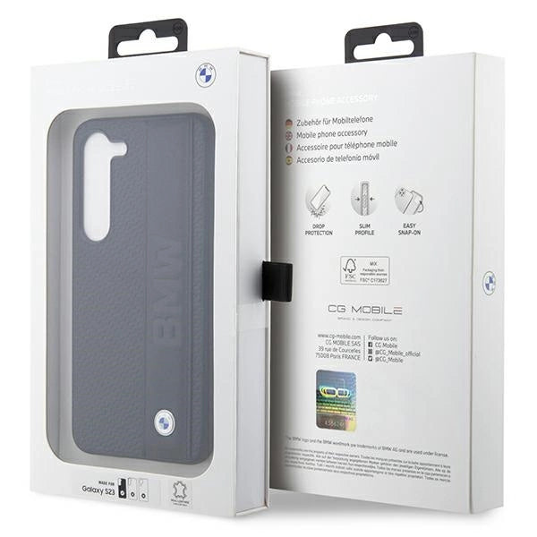 BMW BMHCS23S22RDPK S23 S911 sort/sort hårdkasse Læder Textureret & Stripet