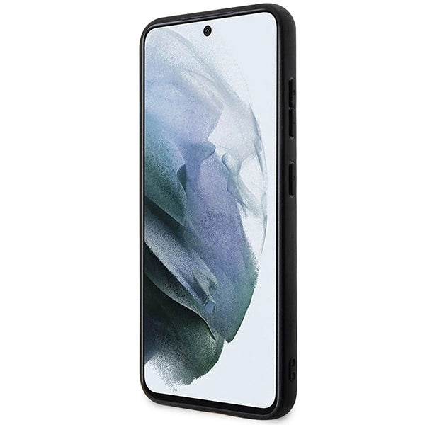 Case BMW BMHCS23M22RDPK S23+ S916 sort/sort hårdkasse Læder Textureret & Stripet