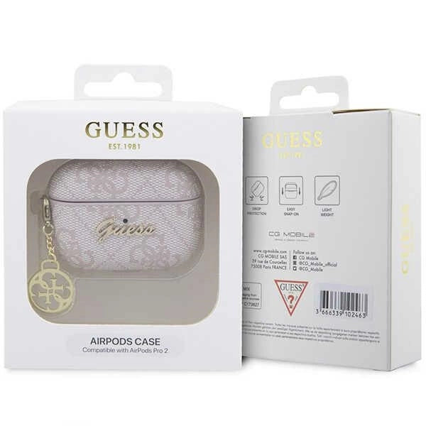 Guess GUAP2G4GSMP AirPods Pro 2 cover pink/pink 4G Charm Collection