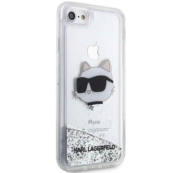 Karl Lagerfeld KLHCI8LNHCCS iPhone 7/8/ SE 2020/2022 sølv/sølv hardcase Glitter Choupette Head