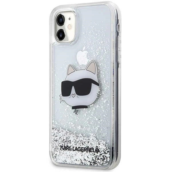 Karl Lagerfeld KLHCN61LNCHCS iPhone 11/ XR sølv/sølv hardcase Glitter Choupette Head