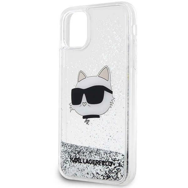 Karl Lagerfeld KLHCN61LNCHCS iPhone 11/ XR sølv/sølv hardcase Glitter Choupette Head
