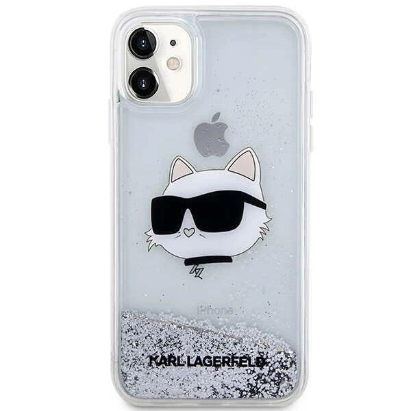 Karl Lagerfeld KLHCN61LNCHCS iPhone 11/ XR sølv/sølv hardcase Glitter Choupette Head