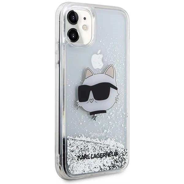 Karl Lagerfeld KLHCN61LNCHCS iPhone 11/ XR sølv/sølv hardcase Glitter Choupette Head