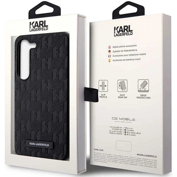 Karl Lagerfeld KLHCS23MSAKLHPK S23+ S916 Hardcase sort/sort Saffiano Mono Metal Logo