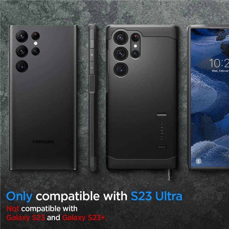 Spigen Tough Armor Case til Samsung Galaxy S23 Ultra - sort