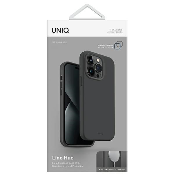 Uniq Lino Hue Magclick opladningsfoder til iPhone 14 Plus - grå