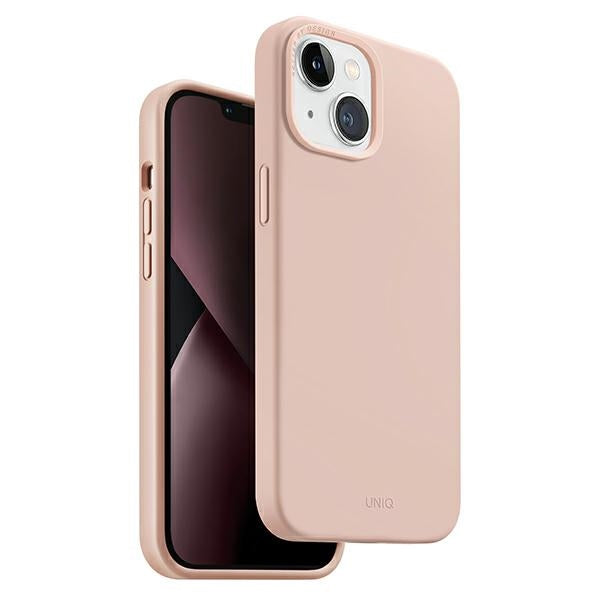 Uniq Lino-hylster til iPhone 14 Plus - pink