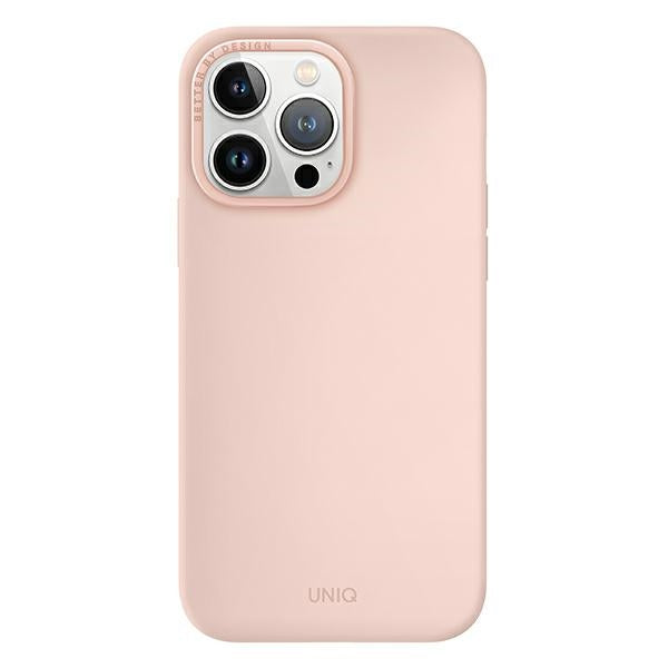 Uniq Lino-hylster til iPhone 14 Pro - pink